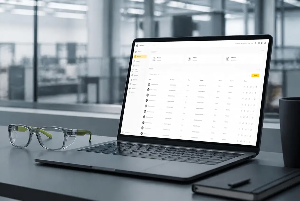 Laptop mit einer digitalen Übersicht von UNICO Connect