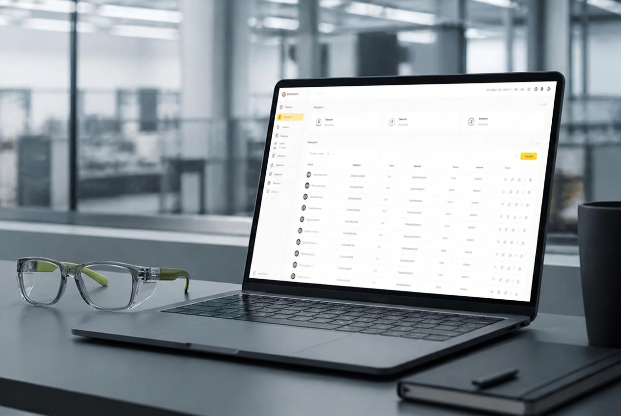 Laptop mit einer digitalen Übersicht von UNICO Connect